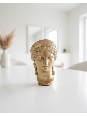 Zeroxo Antik Yunan Heykeli Gold– Dekoratif Mini Obje, Figür | Mitolojik Sanat Dokunuşlu Masaüstü Dekor