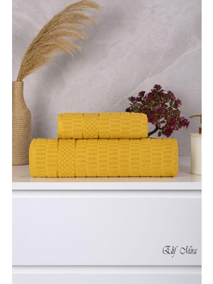 Elif Mira Banyo Havlu Seti %100 Pamuk 2 Parça (50×90 + 90×150 Cm) | Soft Comfort