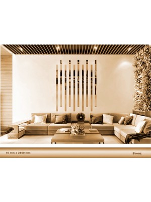 Eym 10 mm x 2800 mm Bronz Sibu Aynalı Pleksi Şerit Mobilya Süsü
