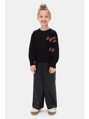 Nk Kids Kız Çocuk Deri Pantolon NK-59516