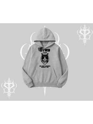 Catronaut Kedi Baskılı Biskilet Sweatshirt