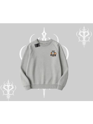 Need Coffee Right Meow Yazılı Kedi Baskılı Biskilet Sweatshirt