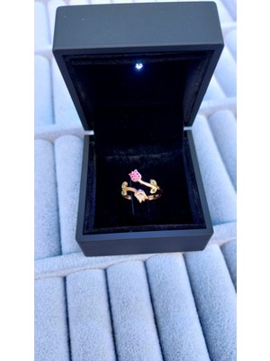 Zanaat Silver 925 Ayar Gümüş Işıklı Kutuda Ayarlanabilir Lale Model Kadın Yüzük