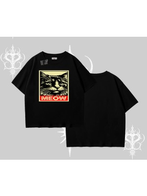 Candyland Yazılı Sevimli Kedi Baskılı Biskilet Sweatshirt