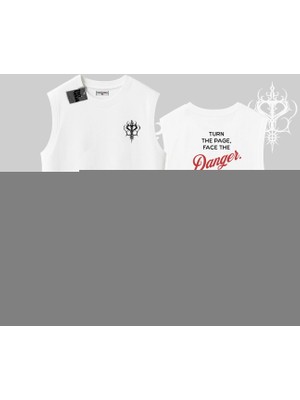 Gotik Kedi Arka Baskılı Kolsuz Tshirt