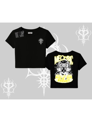 Meowsic Purrfect Kedi Arka Baskılı Babby Tee Tshirt