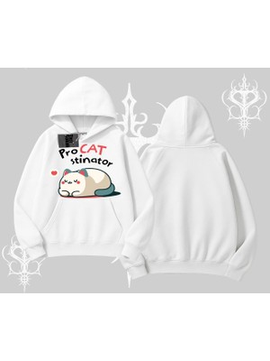 Paws Off Yazılı Kedi Baskılı Streetwear Kolsuz Tshirt