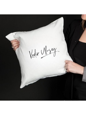 Çılgıntrend Kişiye Özel Kaligrafi Yazılı Dekoratif Yastık Kılıfı – Isimli, Içi Boş, Özel Tasarım