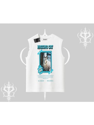 Missing Cat Baskılı Kolsuz Tshirt