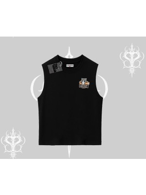 Need Coffee Right Meow Yazılı Kedi Baskılı Kolsuz Tshirt