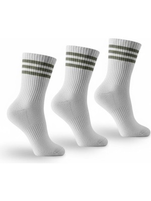 Plus Scorpion Unisex Tenis Çorabı 3’lü Set – Pamuklu, Nefes Alabilir, Günlük & Spor Kullanımına Uygun Beyaz Çorap