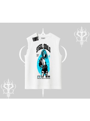 Kolsuz Tshirt Anime Cyberpunk Kız Baskılı