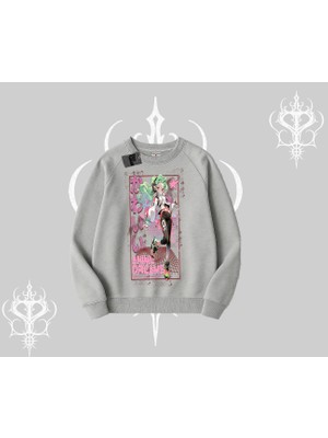 Biskilet Sweatshirt Anime Kawaii Japon Kız Desenli