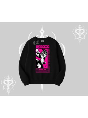 Biskilet Sweatshirt Heroic Anime Girl Japon Stil Grafik Baskılı