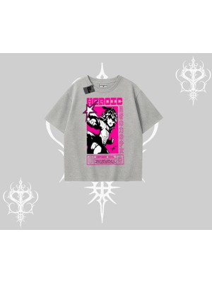 Oversize Tshirt Heroic Anime Girl Japon Stil Grafik Baskılı