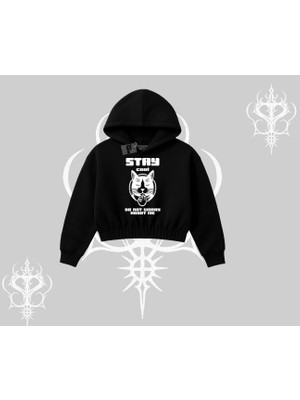 Catronaut Kedi Baskılı Kayık Yaka Sweatshirt