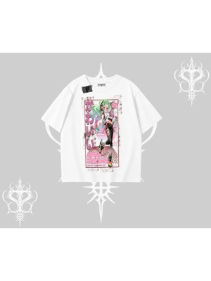 Oversize Tshirt Anime Kawaii Japon Kız Desenli