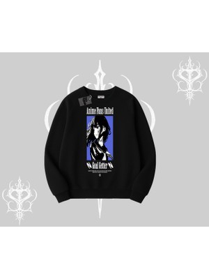 Biskilet Sweatshirt Oversize Anime Kız Baskılı