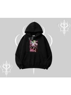 Kapşonlu Sweatshirt Anime Kawaii Japon Kız Desenli