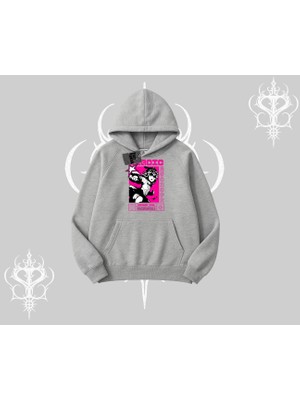Kapşonlu Sweatshirt Heroic Anime Girl Japon Stil Grafik Baskılı