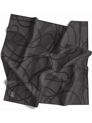 Violla Twill Karışık Çizgi Desenli Lila Renkli 90X90 Eşarp (Ipek Içermez) Kenar Dikiş Şekli El Dikişli