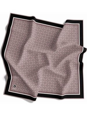 Violla Twill V Desenli Taş Renkli 90X90 Eşarp (Ipek Içermez) Dikim Şekli : El Dikişi