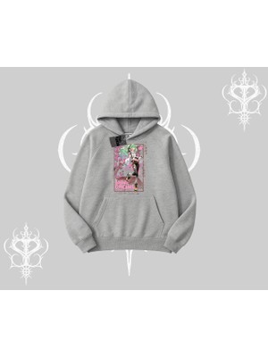 Kapşonlu Sweatshirt Anime Kawaii Japon Kız Desenli