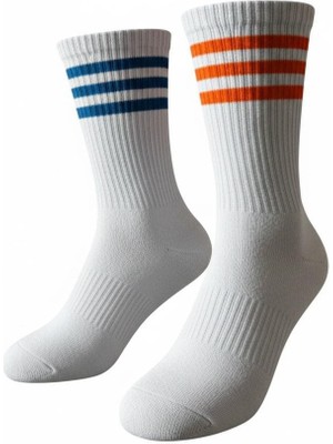 Plus Scorpion Unisex Tenis Çorabı 2’lü Set – Pamuklu, Nefes Alabilir, Günlük & Spor Kullanımına Uygun Beyaz Çorap