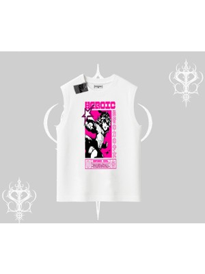 Kolsuz Tshirt Heroic Anime Girl Japon Stil Grafik Baskılı