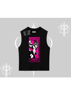 Kolsuz Tshirt Heroic Anime Girl Japon Stil Grafik Baskılı