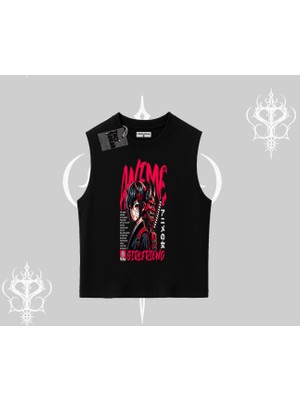 Kolsuz Tshirt Anime Girlfriend Kırmızı