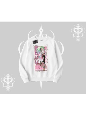 Biskilet Sweatshirt Anime Kawaii Japon Kız Desenli