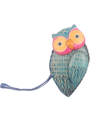 Elifeshop El Yapımı Hakiki Deri Baykuş Tasarımlı Fermuarlı Kadın Cüzdan | Bozuk Para Kart Anahtar Çantası Md 4