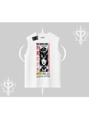 Kolsuz Tshirt Anime Devils Girl Japanese Style Baskılı