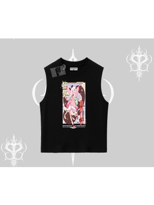 Kolsuz Tshirt Madness Unleashed Anime Girl Baskılı