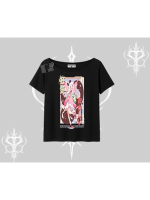 Kayık Yaka Tshirt Madness Unleashed Anime Girl Baskılı