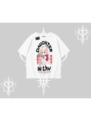 Oversize Tshirt Anime Girl Daughter In Law Baskılı