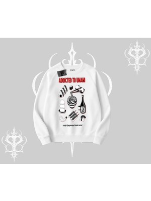 Biskilet Sweatshirt Japon Mutfağı Umami Temalı Baskılı
