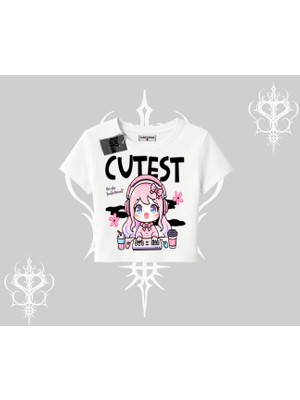 Babby Tee Tshirt Cute Anime Gamer Girl Baskılı