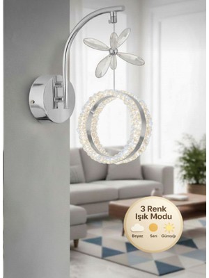 Litra Lighting Zero Model Tekli Gümüş 3 Renk Oturma Yatak Mutfak Çocuk Mutfak Odası Modu LED Aplik