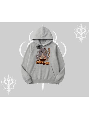 Kapşonlu Sweatshirt Ramen Lover Kedi Anime Baskılı