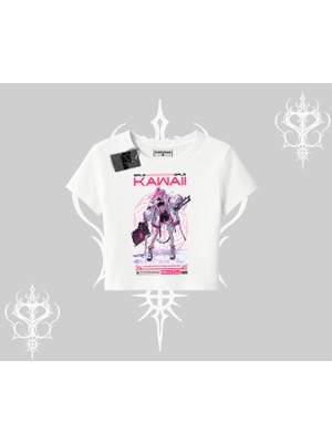 Babby Tee Tshirt Kawaii Cyberpunk Kız Japon Stil Baskı