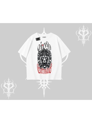 Oversize Tshirt Crowned Lion Rock Authority Myth