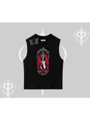 Kolsuz Tshirt Hard Rock Winged Guitar Rebellion