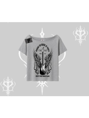 Kayık Yaka Tshirt Born To Rock Eternal Flame Legacy