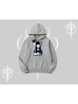Kapşonlu Sweatshirt Cyber Y2K Anime Girl Street Sound Aesthetic
