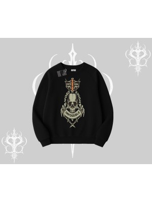 Biskilet Sweatshirt Sword Knight Skull Impossible Street Creed