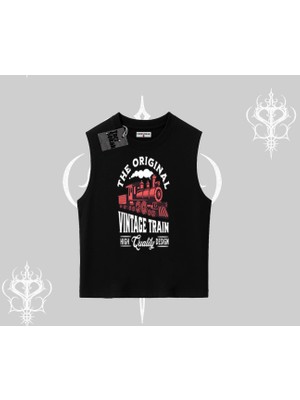 Kolsuz Tshirt Classic Railroad Vintage Train Street Aesthetic