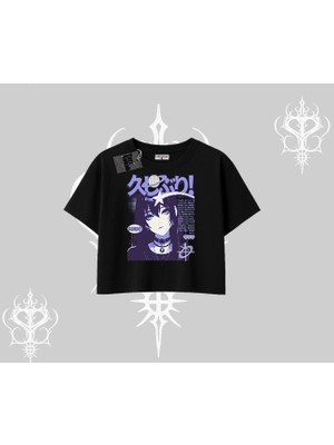 Oversize Crop Tshirt Neo Tokyo Girl Y2K Street Anime Aesthetic