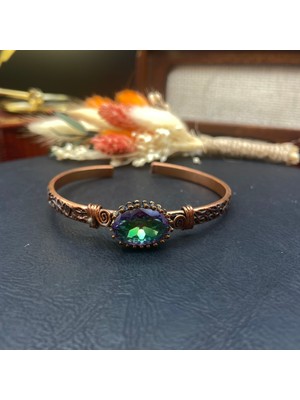 Sümer Mystic Topaz, Doğal Taş Şifalı Bakır Bileklik